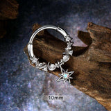 Star Dangle Hoop Ring Nose Piercing - AKAK BODYJEWELRY - ear - tunnel