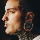 Starlight Shadow 14K Zircon Ear Gauge Tunnel (2Pcs) - AKAK BODYJEWELRY - ear - tunnel