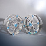 Starlight Shadow Moissanite S925 Silver Ear Gauge Tunnel (2Pcs) - AKAK BODYJEWELRY - ear - tunnel
