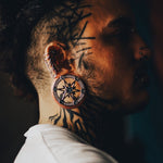 Starlight Shadow Moissanite S925 Silver Ear Gauge Tunnel (2Pcs) - AKAK BODYJEWELRY - ear - tunnel