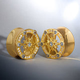 Starlight Shadow Moissanite S925 Silver Ear Gauge Tunnel (2Pcs) - AKAK BODYJEWELRY - ear - tunnel