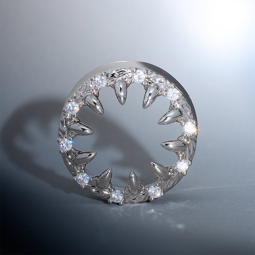 Strange Flower Moissanite 14K Ear Gauge Tunnel (2Pcs) - AKAK BODYJEWELRY - ear - tunnel
