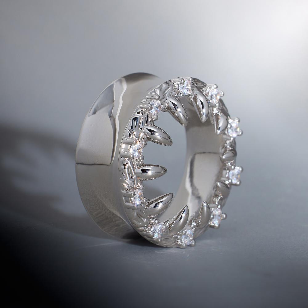 Strange Flower Moissanite S925 Silver Ear Gauge Tunnel (2Pcs) - AKAK BODYJEWELRY - ear - tunnel