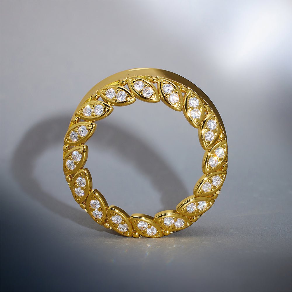 Straw Dream Zircon 14K Ear Gauge Tunnel (2Pcs) - AKAK BODYJEWELRY - ear - tunnel