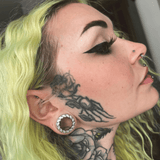 Straw Dream Zircon S925 Silver Ear Gauge Tunnel (2Pcs) - AKAK BODYJEWELRY - ear - tunnel