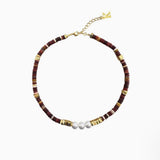 Terra Gem Pearl Harmony Chain Necklace - AKAK BODYJEWELRY - ear - tunnel