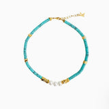 Terra Gem Pearl Harmony Chain Necklace - AKAK BODYJEWELRY - ear - tunnel