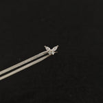 Titanium Butterfly Marquise CZ Piercing Stud – White & Pink | 1pc | Ear Nose Body Jewelry - AKAK BODYJEWELRY-ear-tunnel