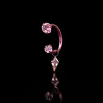 Titanium CZ Horseshoe Dangle Piercing Jewelry | 1PC Sold Individually - AKAK BODYJEWELRY-ear-tunnel