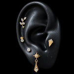 Titanium CZ Vintage-Inspired Statement Piercing Jewelry | 1PC - AKAK BODYJEWELRY-ear-tunnel