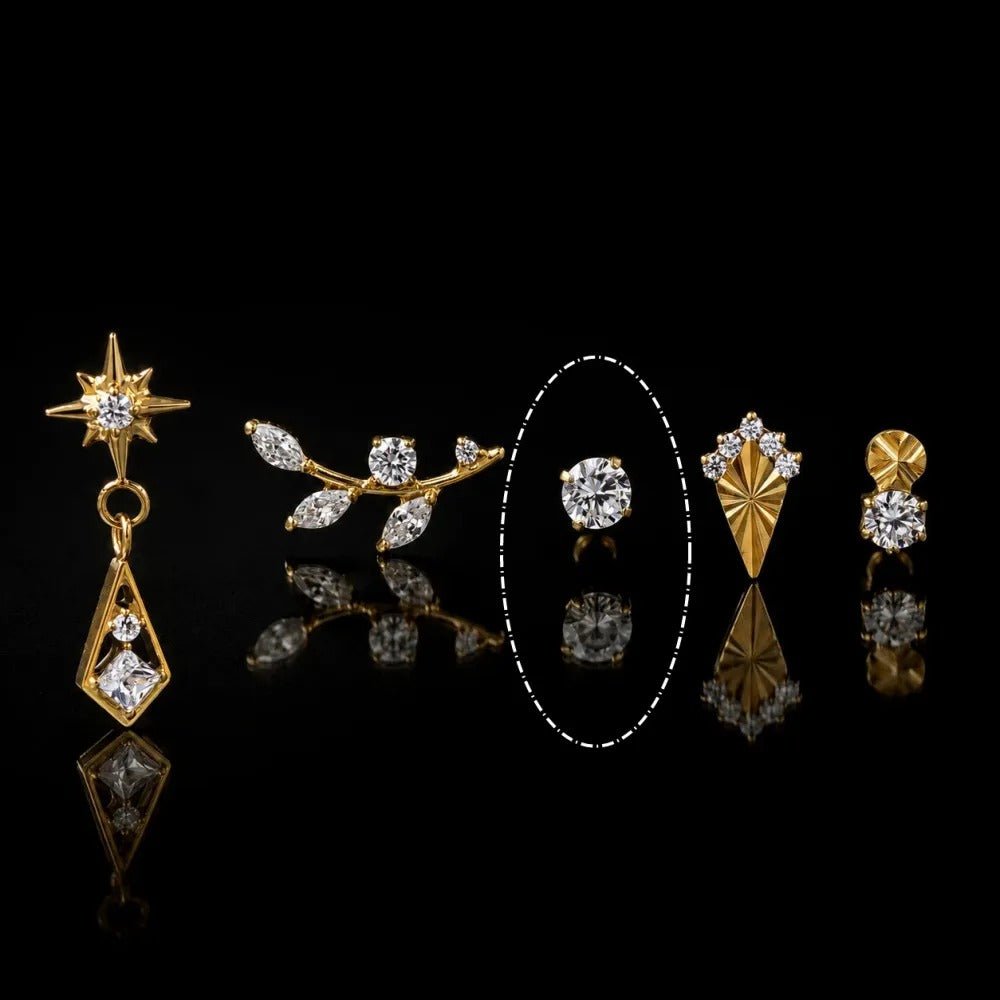 Titanium CZ Vintage-Inspired Statement Piercing Jewelry | 1PC - AKAK BODYJEWELRY-ear-tunnel