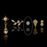 Titanium CZ Vintage-Inspired Statement Piercing Jewelry | 1PC - AKAK BODYJEWELRY-ear-tunnel