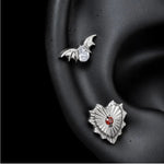 Titanium Gothic Cubic Zirconia Piercing Jewelry | 1PC - AKAK BODYJEWELRY-ear-tunnel