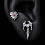 Titanium Gothic Cubic Zirconia Piercing Jewelry | 1PC - AKAK BODYJEWELRY-ear-tunnel