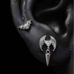 Titanium Gothic Cubic Zirconia Piercing Jewelry | 1PC - AKAK BODYJEWELRY-ear-tunnel