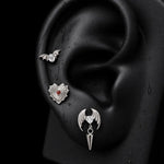 Titanium Gothic Cubic Zirconia Piercing Jewelry | 1PC - AKAK BODYJEWELRY-ear-tunnel