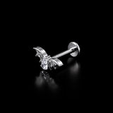 Titanium Gothic Cubic Zirconia Piercing Jewelry | 1PC - AKAK BODYJEWELRY-ear-tunnel
