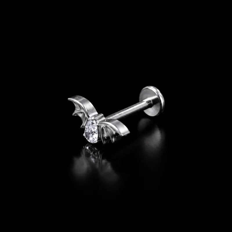 Titanium Gothic Cubic Zirconia Piercing Jewelry | 1PC - AKAK BODYJEWELRY-ear-tunnel