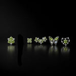Titanium Green CZ Garden-Inspired Piercing Jewelry | 1PC Sold Individually - AKAK BODYJEWELRY-ear-tunnel