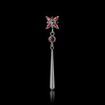 Titanium Red CZ Gothic Dark Piercing Jewelry | 1PC - AKAK BODYJEWELRY-ear-tunnel
