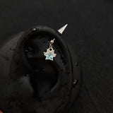 Titanium Spike Cat Paw CZ Dangle Piercing Stud |1PC – Blue / White / Pink | Ear Nose Body Jewelry - AKAK BODYJEWELRY-ear-tunnel