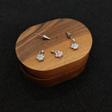 Titanium Spike Cat Paw CZ Dangle Piercing Stud |1PC – Blue / White / Pink | Ear Nose Body Jewelry - AKAK BODYJEWELRY-ear-tunnel