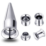 Titanium Spike Flared Ear Stretching Kit - AKAK BODYJEWELRY - ear - tunnel