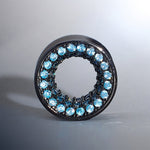 Tungsten Steel Blue Moissanite Tunnel(2pcs) - AKAK BODYJEWELRY - ear - tunnel