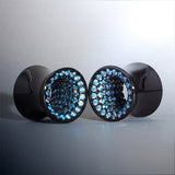 Tungsten Steel Blue Moissanite Tunnel(2pcs) - AKAK BODYJEWELRY - ear - tunnel