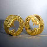Tungsten Steel Venomous Maw Ear Gauge Tunnel（2Pcs） - AKAK BODYJEWELRY - ear - tunnel