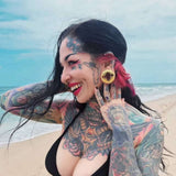 Tungsten Steel Venomous Maw Ear Gauge Tunnel（2Pcs） - AKAK BODYJEWELRY - ear - tunnel