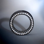 Tungsten Steel White Moissanite Stars Shining Ear Gauge Tunnel(2pcs) - AKAK BODYJEWELRY - ear - tunnel