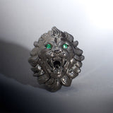 Tungsten Steel Zircon Emerald Roar Plugs(2Pcs) - AKAK BODYJEWELRY - ear - tunnel