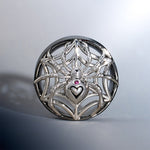 Tungsten Steel Zircon Widow Web Ear Gauge Tunnel(2Pcs) - AKAK BODYJEWELRY - ear - tunnel