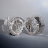 Window of Holy Light Moissanite S925 Silver Ear Gauge Tunnel (2Pcs) - AKAK BODYJEWELRY - ear - tunnel