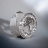 Window of Holy Light Zircon 14K Ear Gauge Tunnel (2Pcs) - AKAK BODYJEWELRY - ear - tunnel