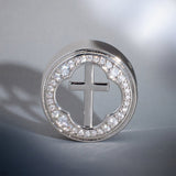 Window of Holy Light Zircon 14K Ear Gauge Tunnel (2Pcs) - AKAK BODYJEWELRY - ear - tunnel