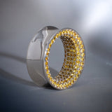 Yellow Moissanite 8K Stars Shining Tunnel (2Pcs) - AKAK BODYJEWELRY - ear - tunnel