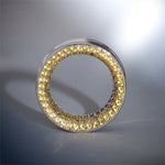 Yellow Zircon S925 Silver Stars Shining Tunnel (2Pcs) - AKAK BODYJEWELRY - ear - tunnel