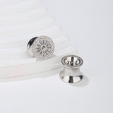 AKAK S925 Plated Pure Shining Zircon Ear Gauge Tunnel ( 2Pcs )